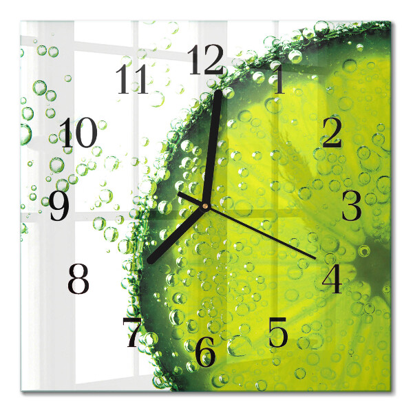 Square kitchen clock Calcium carbonate