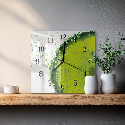 Square kitchen clock Calcium carbonate