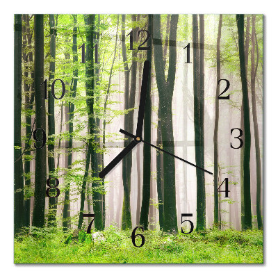 Square kitchen clock Forest