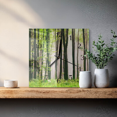 Square kitchen clock Forest