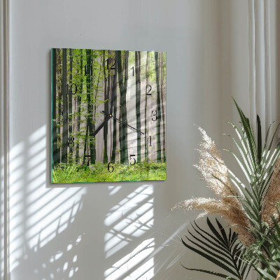 Square kitchen clock Forest