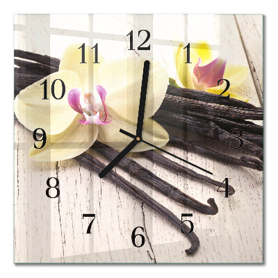Square kitchen clock Vanilla