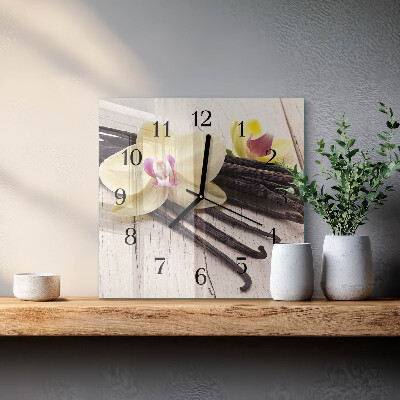 Square kitchen clock Vanilla