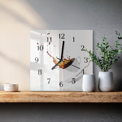 Glass wall clock square Mug