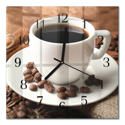 Square kitchen clock Coffee