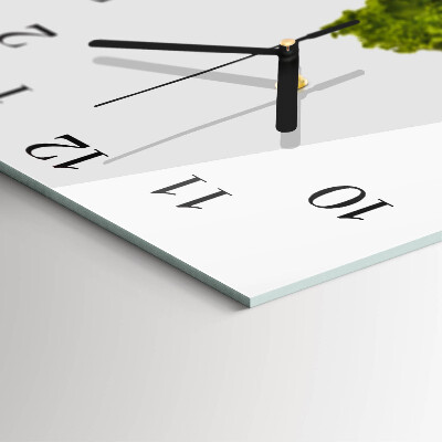 Glass wall clock square Vegetables
