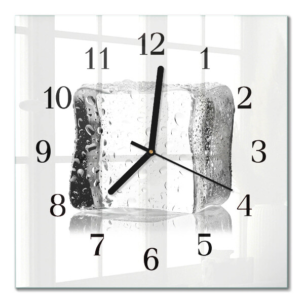 Square kitchen clock Ice