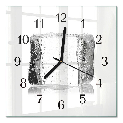 Square kitchen clock Ice
