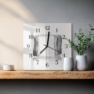 Square kitchen clock Ice