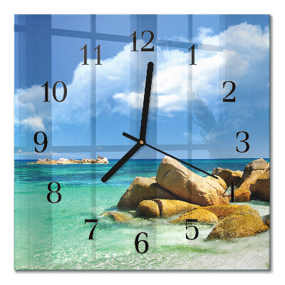 Square wall clock Sea
