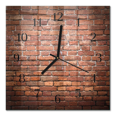 Glass clock square Brick