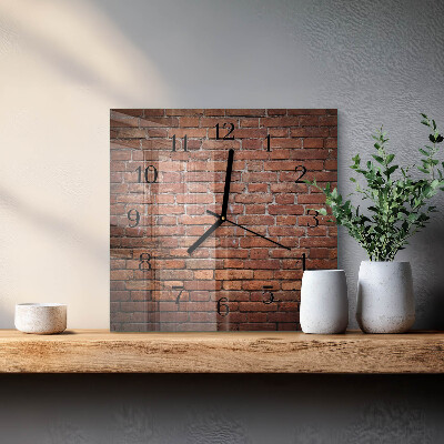 Glass clock square Brick