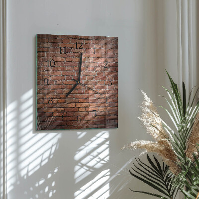 Glass clock square Brick