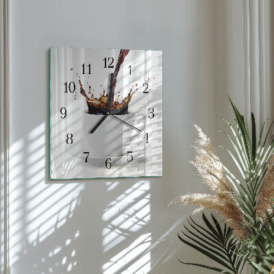 Square kitchen clock Coffee