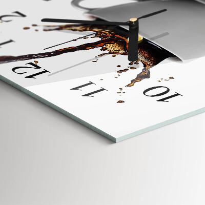 Square kitchen clock Coffee