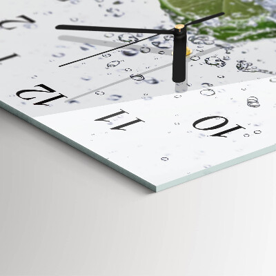 Glass wall clock square Limes
