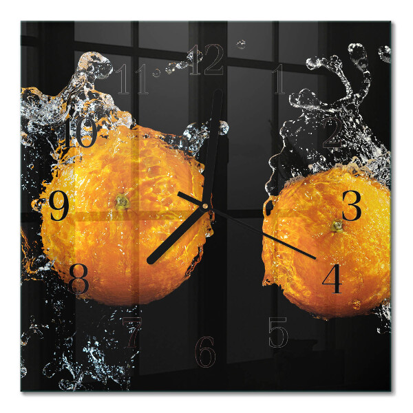 Square wall clock Oranges