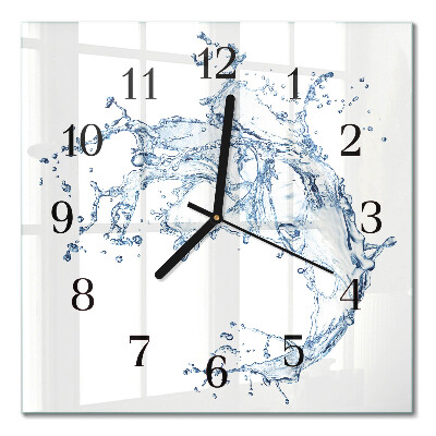 Square wall clock Water