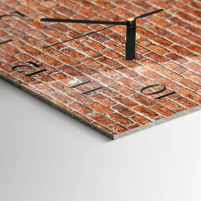 Glass clock square Brick