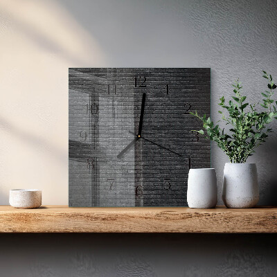 Glass clock square Clinker