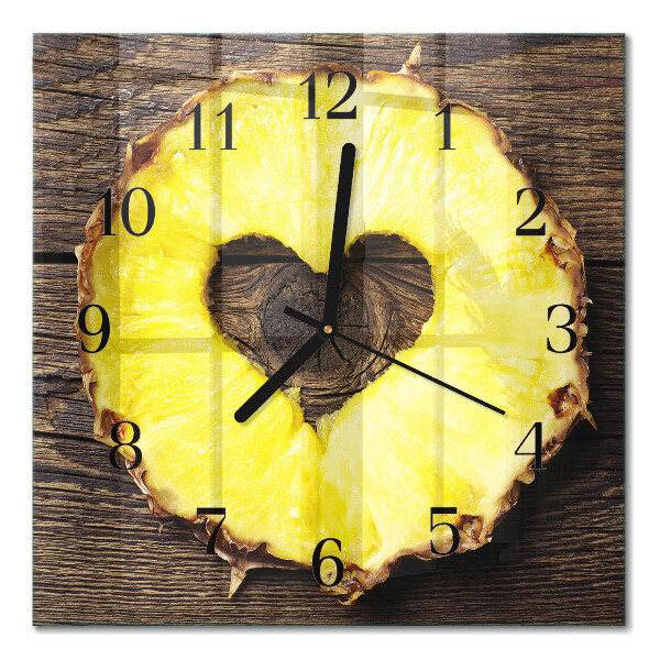 Square kitchen clock Pineapple