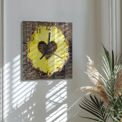Square kitchen clock Pineapple