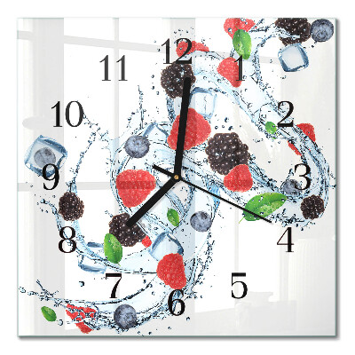 Glass clock square Fruit ice cream