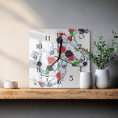Glass clock square Fruit ice cream