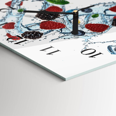 Glass clock square Fruit ice cream