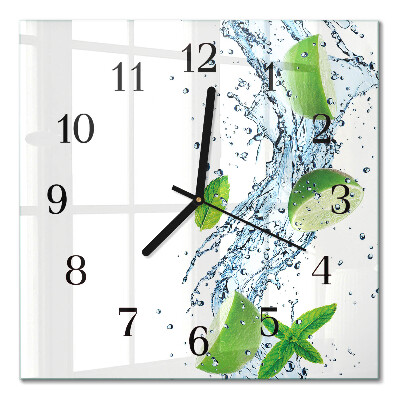 Square wall clock Mint