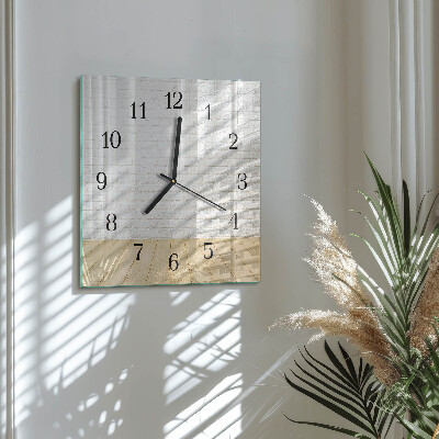 Glass clock square Brick
