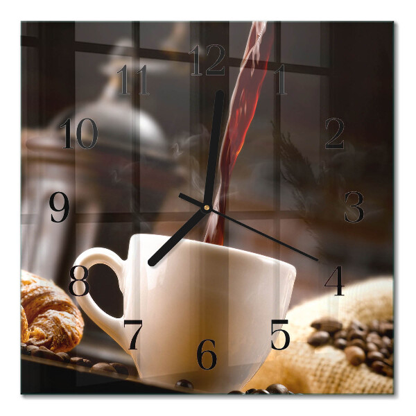 Square wall clock Coffee