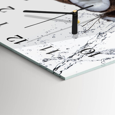 Glass clock square Coconuts