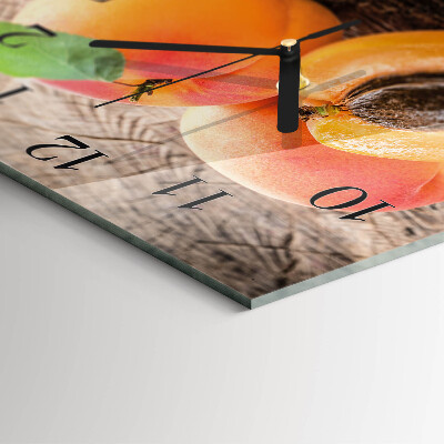Square kitchen clock Apricots