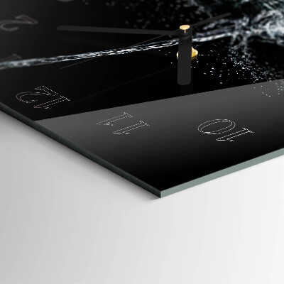 Glass clock square Water