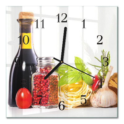Square wall clock Pasta