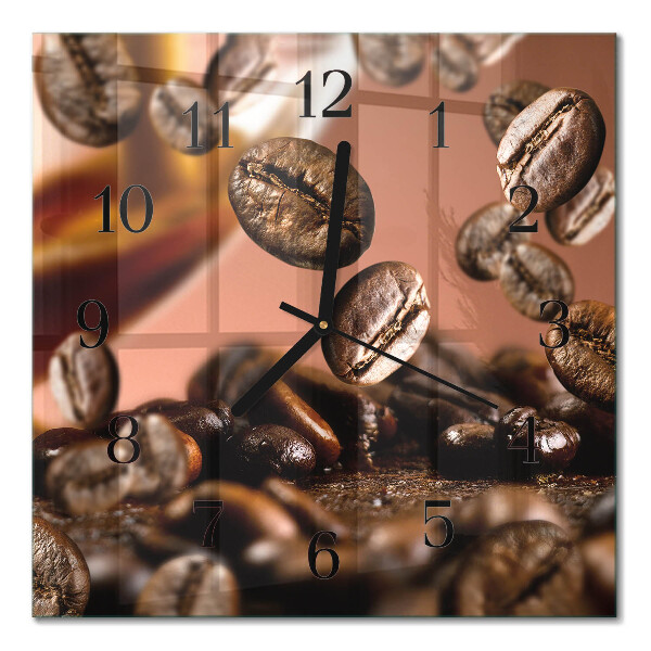Square wall clock Coffee beans