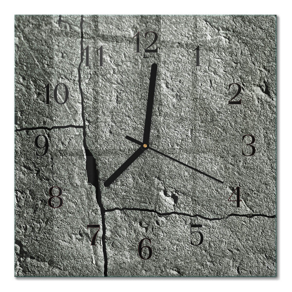 Square kitchen clock Natural stone