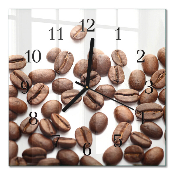 Square wall clock Coffee beans