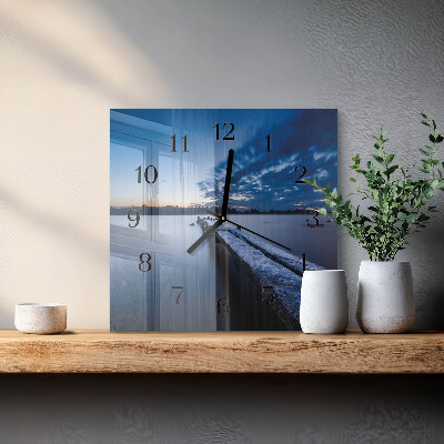 Square kitchen clock Landscape