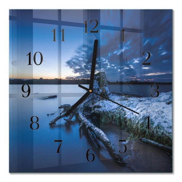 Glass clock square Landscape