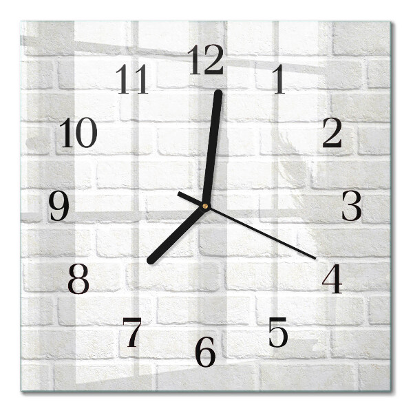 Glass clock square Brick