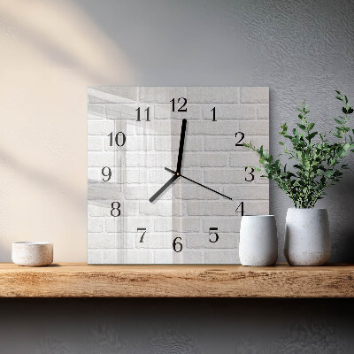 Glass clock square Brick