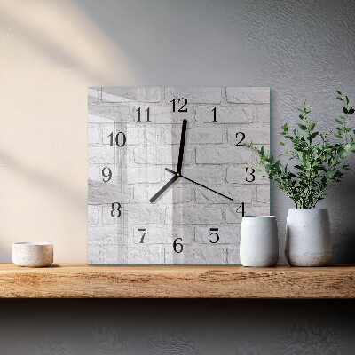 Square kitchen clock Brick