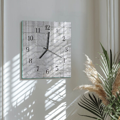Square kitchen clock Brick