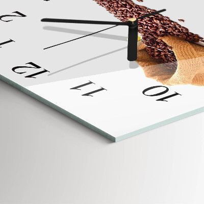Square wall clock Coffee beans