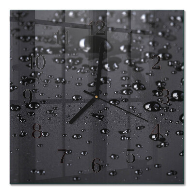 Square wall clock Drops