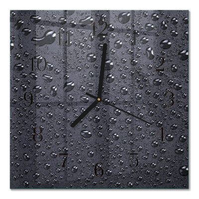 Square kitchen clock Drops