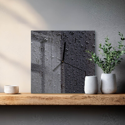 Square kitchen clock Drops