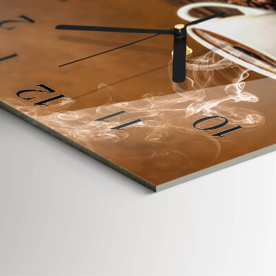 Square kitchen clock Coffee
